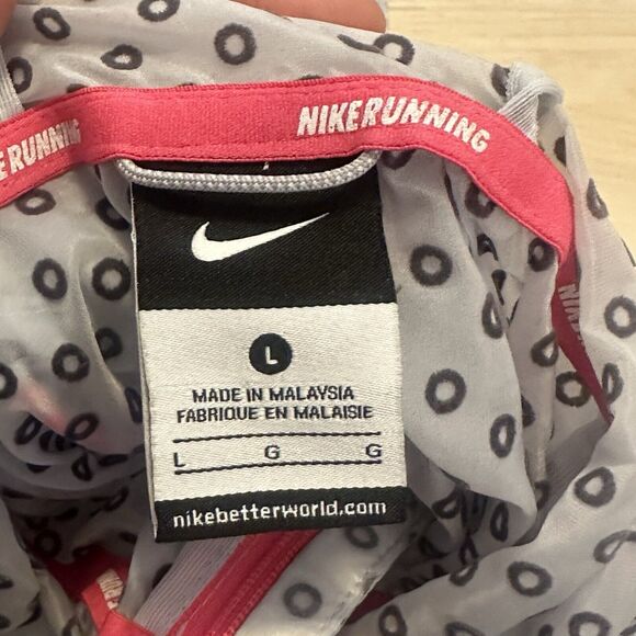 Nike Run Women Large Full Zip Lightweight Jacket Opaque Clear Translucent - Picture 6 of 11